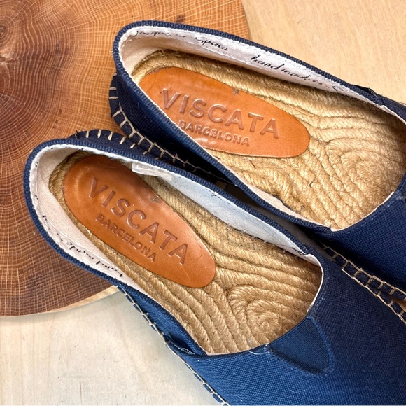 Viscata | Barceloneta Canvas Espadrille Flats in Navy Size 38/7 - Picture 4 of 13